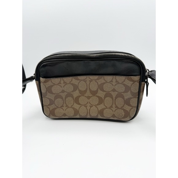 Coach Graham Unisex Canvas Leather Crossbody Adj Shoulder Strap Zip C4149 Logo - Picture 3 of 7
